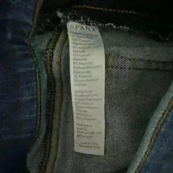 Spanx Blue Denim Jegging Skinny Pull On Flex Waist Womens Size Small - Picture 5 of 8